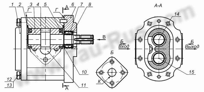 Насос шестеренный НШ-10, НШ-32, НШ-50, НШ-100, НШ-250 описание работы и устройства Насос шестеренный НШ-10, НШ-32, НШ-50, НШ-100, НШ-250 описание работы и устройства