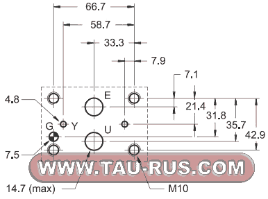 Монтажная поверхность гидроклапанов Z3-P5 Монтажная поверхность гидроклапанов Z3-P5