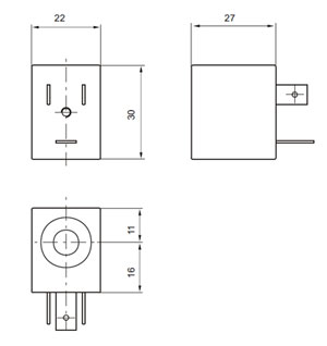 Катушка (соленоид). Клапаны прямого действия типоразмер 22 мм Катушка (соленоид). Клапаны прямого действия типоразмер 22 мм