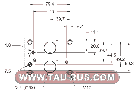 Монтажная поверхность гидроклапанов Z5-P5 Монтажная поверхность гидроклапанов Z5-P5