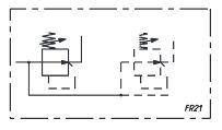 FR21 = Регулятор без сброса давления, без манометра FR21 = Регулятор без сброса давления, без манометра