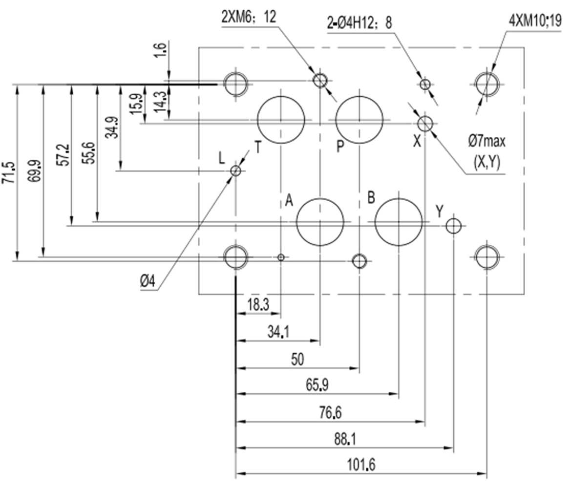 Присоединительные размеры гидрозамков ГЗМ16/3, ГЗМ16/3М Присоединительные размеры гидрозамков ГЗМ16/3, ГЗМ16/3М