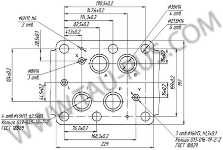 Присоединительные размеры гидрораспределителя 1Р323АЕ, 1Р323АЛ, 1Р323БЕ, 1Р323БЛ Присоединительные размеры гидрораспределителя 1Р323АЕ, 1Р323АЛ, 1Р323БЕ, 1Р323БЛ