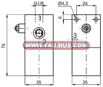 Размеры генератора импульса 900.18.2N Размеры генератора импульса 900.18.2N