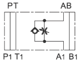 Гидросхема дросселя MERS-SA/M/50 MERS-GSA/M/50 Гидросхема дросселя MERS-SA/M/50 MERS-GSA/M/50