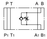 Гидросхема дросселя QTM5-SB/10 Гидросхема дросселя QTM5-SB/10
