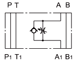 Гидросхема дросселя QTM5-SA/10 Гидросхема дросселя QTM5-SA/10
