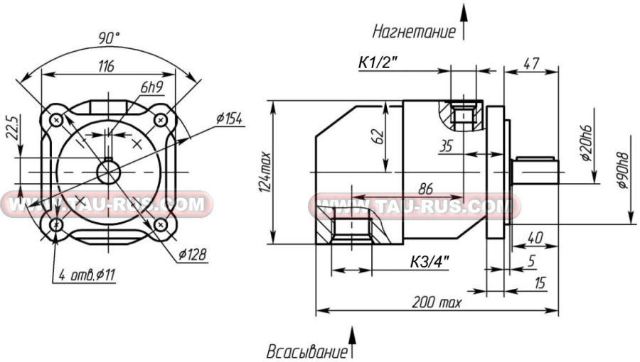 Размеры насосов НПл-8/6.3, НПл-12,5/6.3, НПл 16/6,3, НПл 25/6,3, НПл-32/6,3, НПл-40/6,3 Размеры насосов НПл-8/6.3, НПл-12,5/6.3, НПл 16/6,3, НПл 25/6,3, НПл-32/6,3, НПл-40/6,3