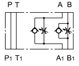 Гидросхема дросселя QTM5-D/10 Гидросхема дросселя QTM5-D/10