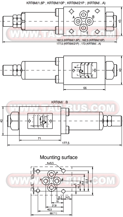 Размеры клапанов редукционных KRT6M/1,6P, KRT6M/10P, KRT6M/21P, KRT6M/10A, KRT6M/10B Размеры клапанов редукционных KRT6M/1,6P, KRT6M/10P, KRT6M/21P, KRT6M/10A, KRT6M/10B