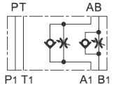 Гидросхема дросселя MERS-RD/M/50 Гидросхема дросселя MERS-RD/M/50