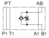 Гидросхема дросселя MERS-SB/M/50 MERS-GSB/M/50 Гидросхема дросселя MERS-SB/M/50 MERS-GSB/M/50