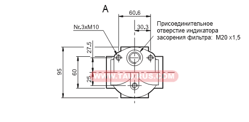 Размеры фильтра Duplomatic FPM Размеры фильтра Duplomatic FPM