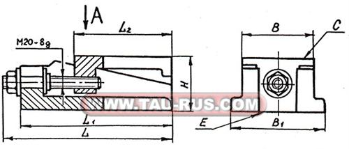 Размеры опор клиновых ОСТ2 Р79-1-78 Размеры опор клиновых ОСТ2 Р79-1-78